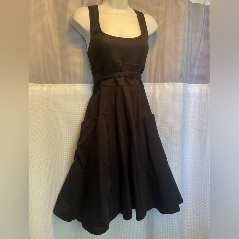 Sidecca Pinafore Wrap Around Dress with Pockets• Heavy material! Very nice!